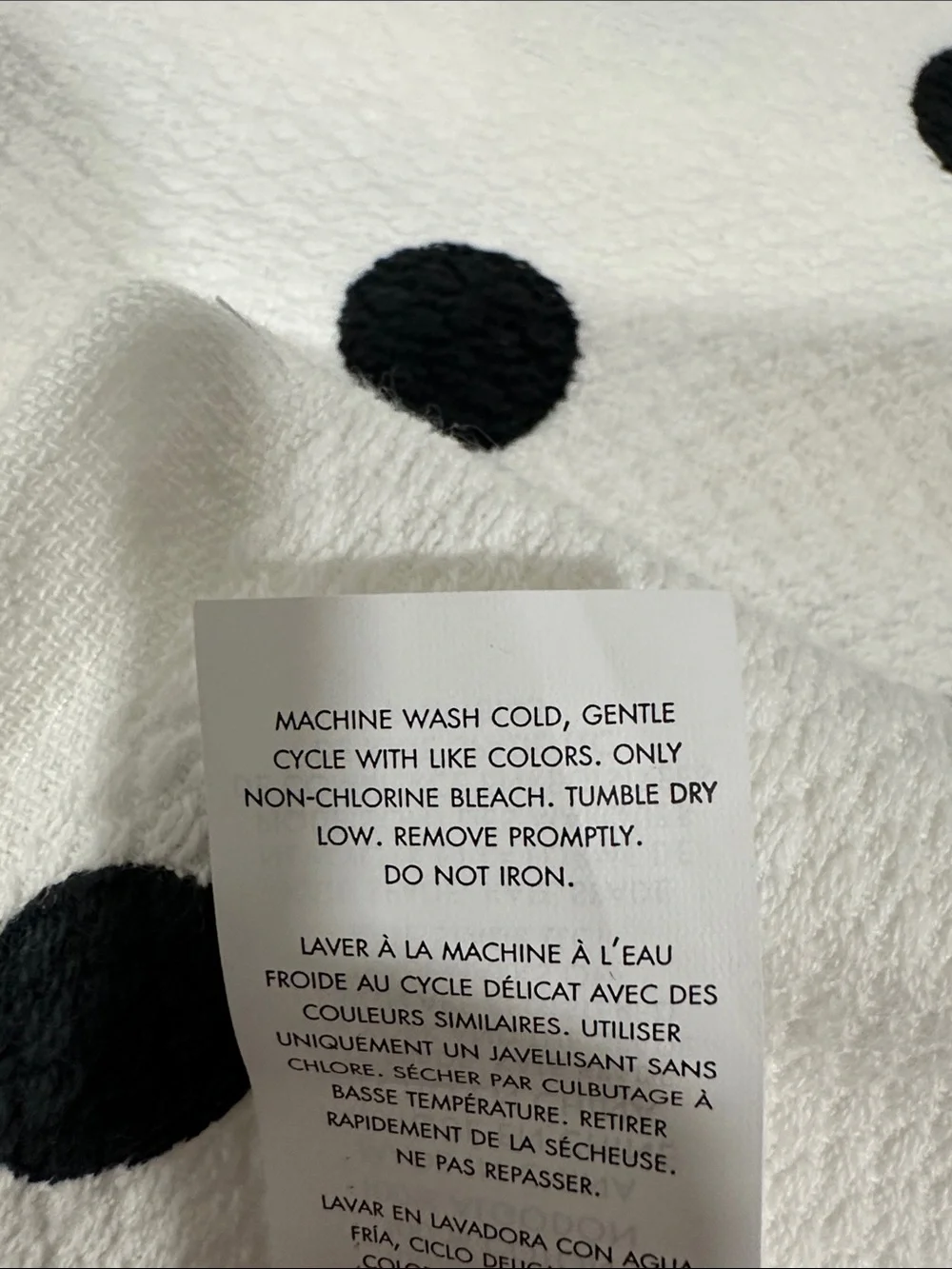 kate spade White Black Large Polka Dot Cotton Kitchen Towels & Mitt Set